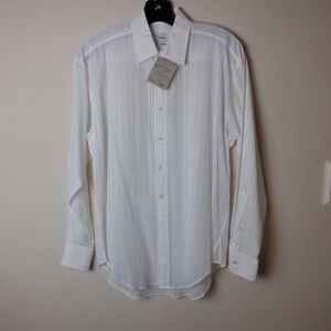 Craig Tyler vintage sheer white long sleeve top, size small.